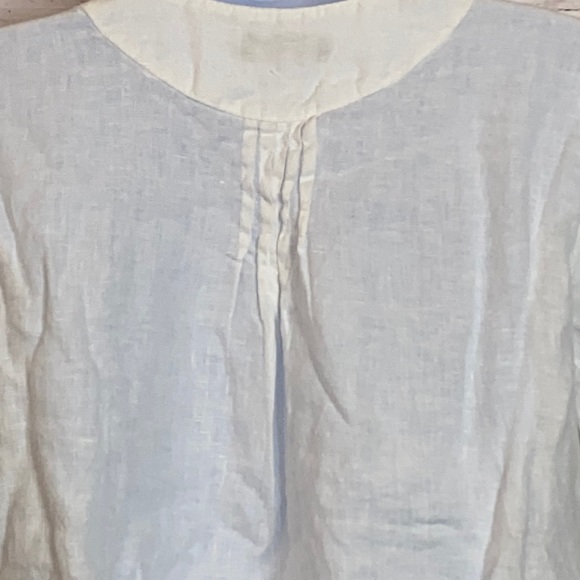 NWT White Linen Lace Boho Blouse Top By Carla Conti. - Picture 4 of 9